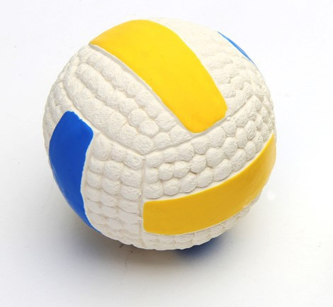 Factory Supply Durable Latex Dog Chew Toys - Rugby/Volleyball/Tennis Ball Design