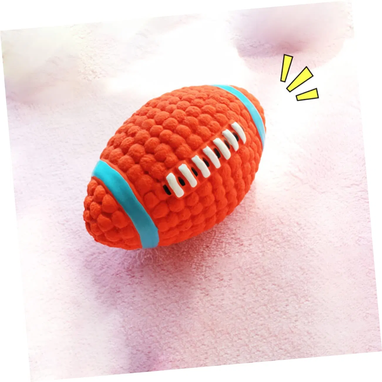 Factory Supply Durable Latex Dog Chew Toys - Rugby/Volleyball/Tennis Ball Design