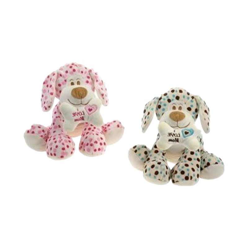 Bulk Order Custom Mother's Day Stuffed Animal Plush Dog with Short Plush