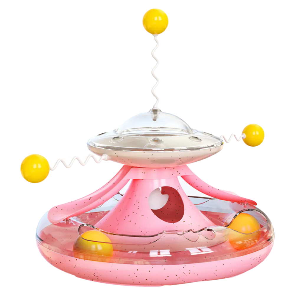 Custom OEM Cat Play Toy Turntable with Food Dispenser Ball 350x263mm