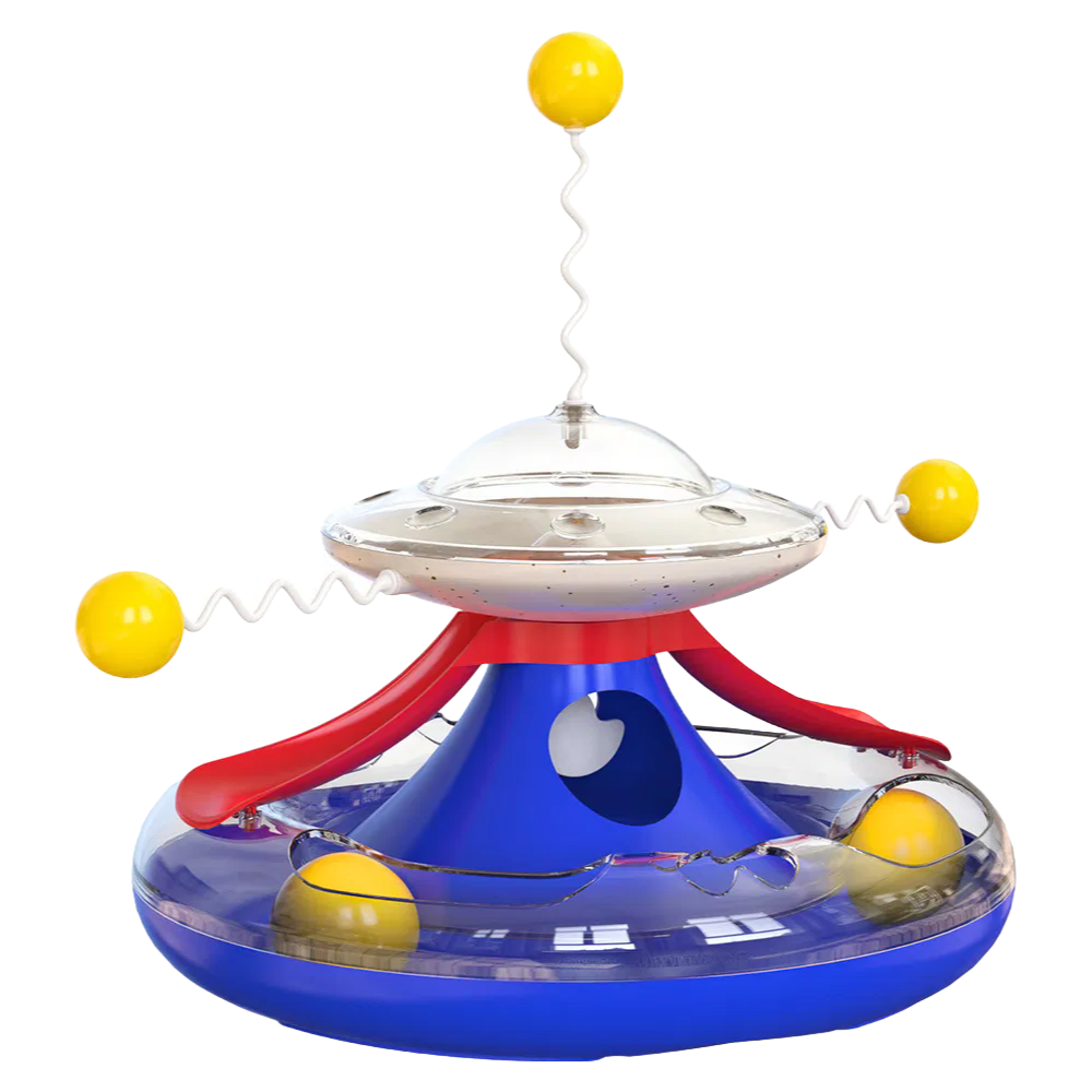 Custom OEM Cat Play Toy Turntable with Food Dispenser Ball 350x263mm