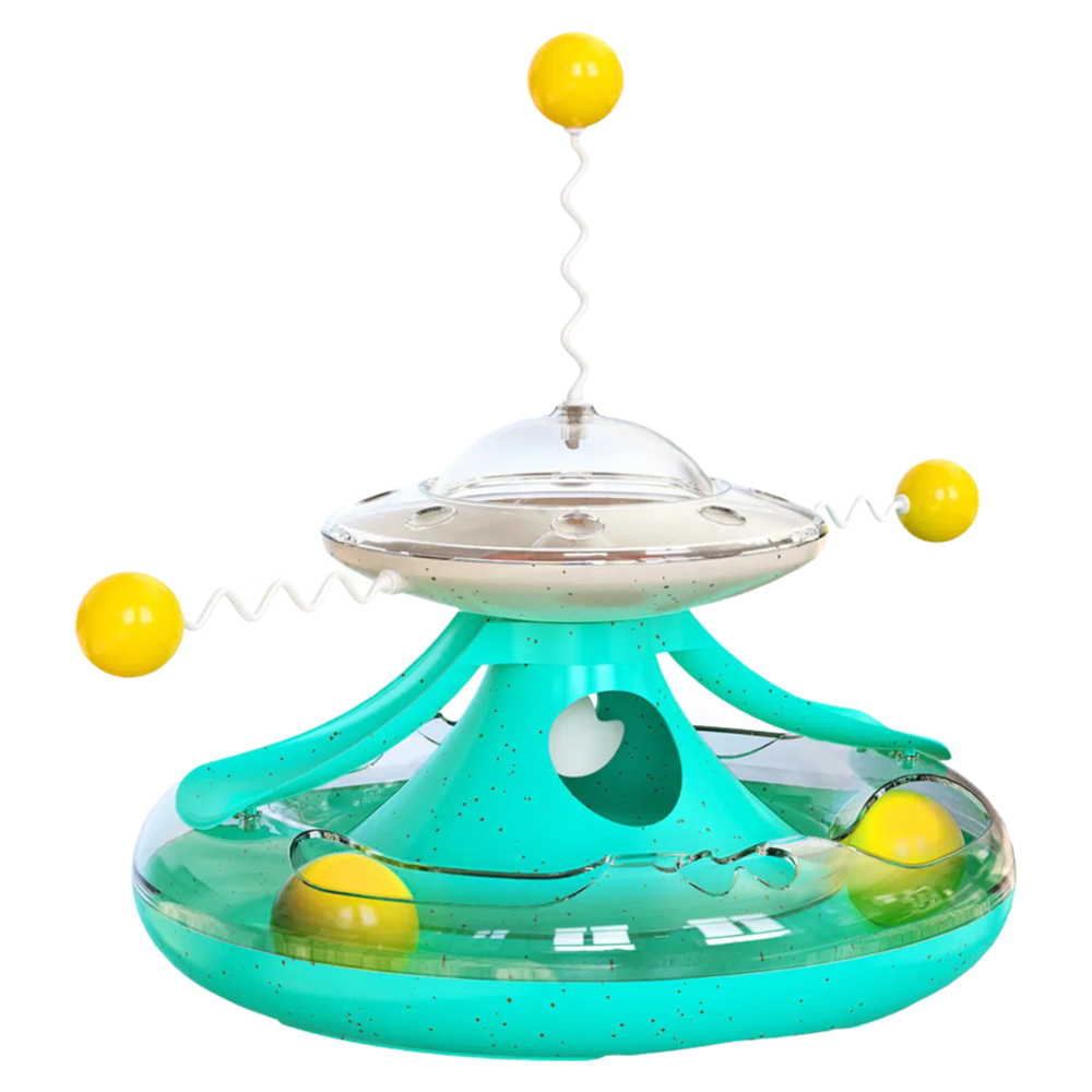 Custom OEM Cat Play Toy Turntable with Food Dispenser Ball 350x263mm