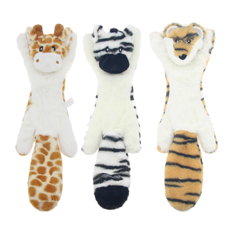 Custom OEM Dog Toys Manufacturer - 45cm Plush Animal Chew Toys with Dual Squeakers