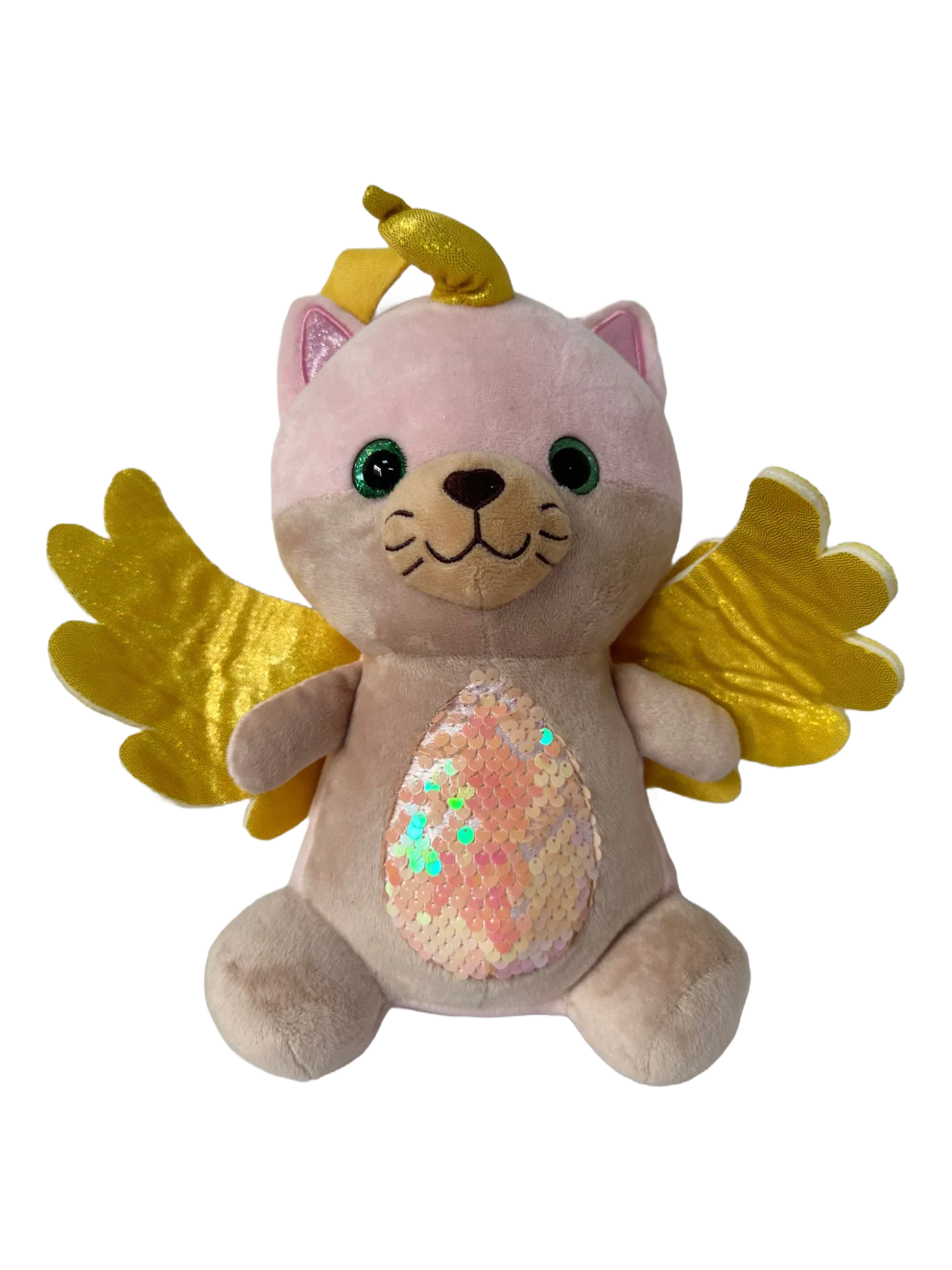Wholesale Orange Winged Plush Cat Toy - Ultra-Soft Fabric Stuffed Animal for Kids Gifts