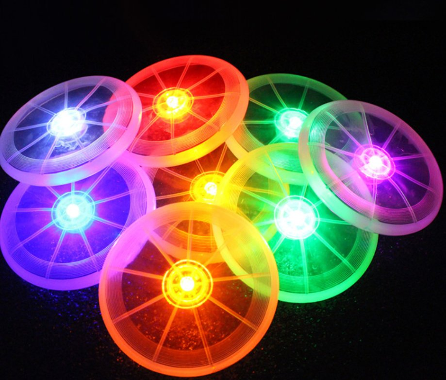 Factory Supply CE RoHS Certified Plastic Dog Flying Disc Toy with LED Light