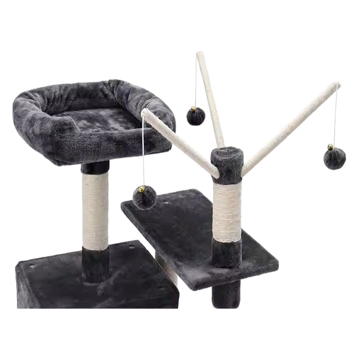 Sturdy Multi-Level Cat Tower with Plush Perches and Sisal Scratching Posts - OEM Available