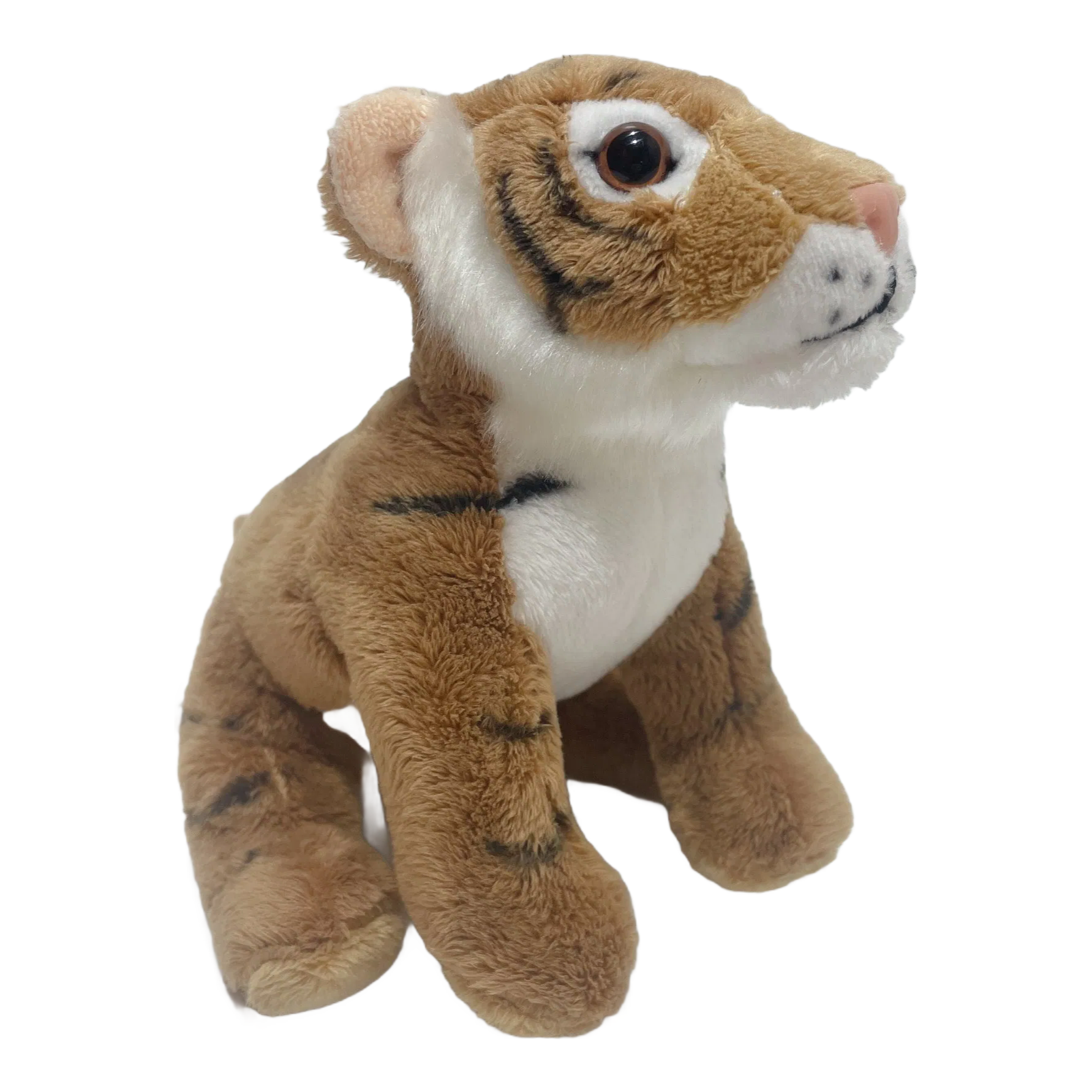 Eco-Friendly Lifelike Tiger Plush Toy 17cm - Soft Polyester Stuffed Animal for Kids