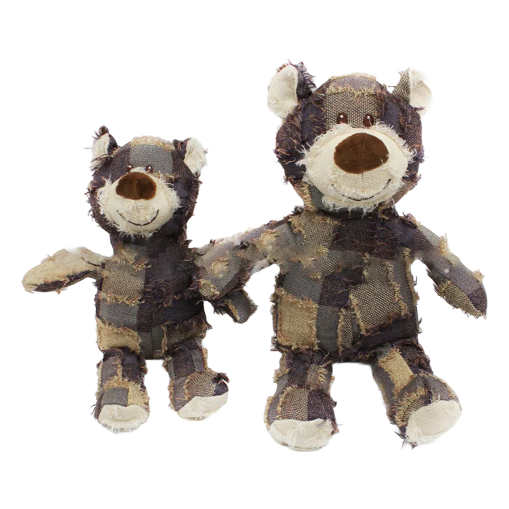 Indestructible Robust Bear Dog Toy for Heavy Chewers - Durable Plush Squeaky Pet Toy