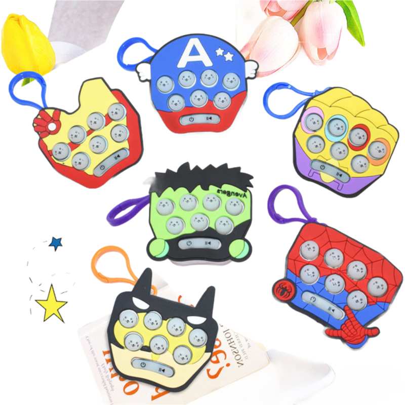 Bulk Order Mini Keychain Bubble Puzzle - EN71 Certified Light Up Game Toy