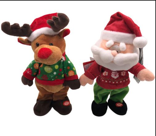 2022 New Christmas Singing Dancing Reindeer Plush Stuffed Animal Toy with BSCI Certification