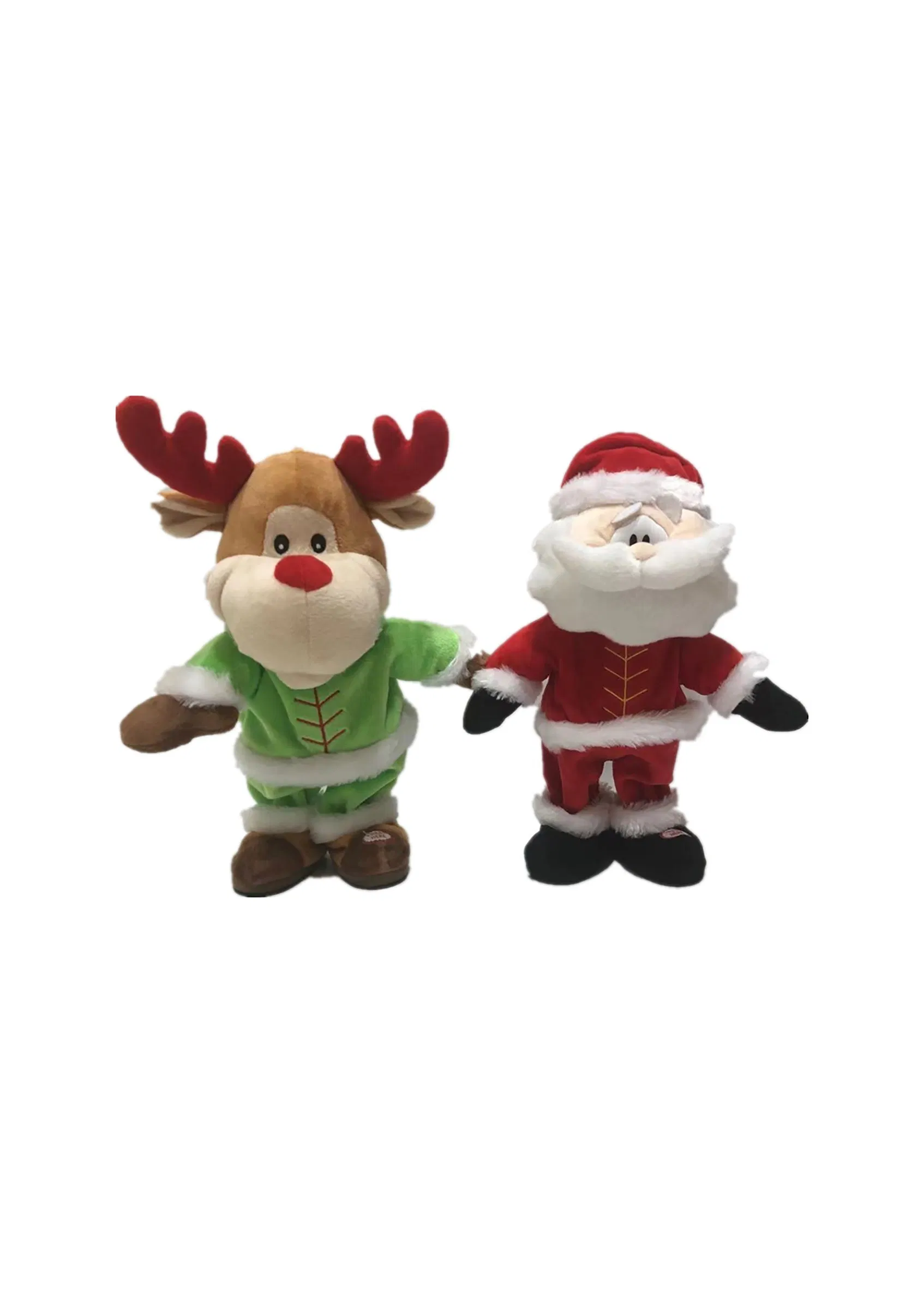 2022 New Christmas Singing Dancing Reindeer Plush Stuffed Animal Toy with BSCI Certification