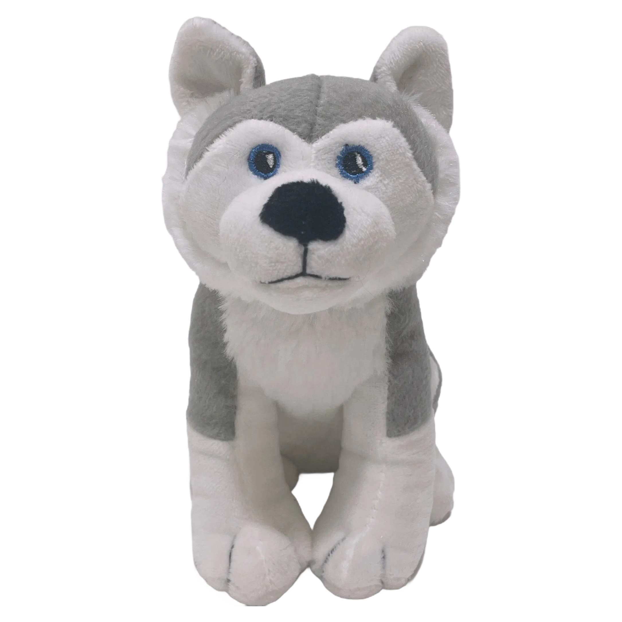 15cm Sitting Husky Plush Toy - Snowfield Series Stuffed Animal with BSCI Certification