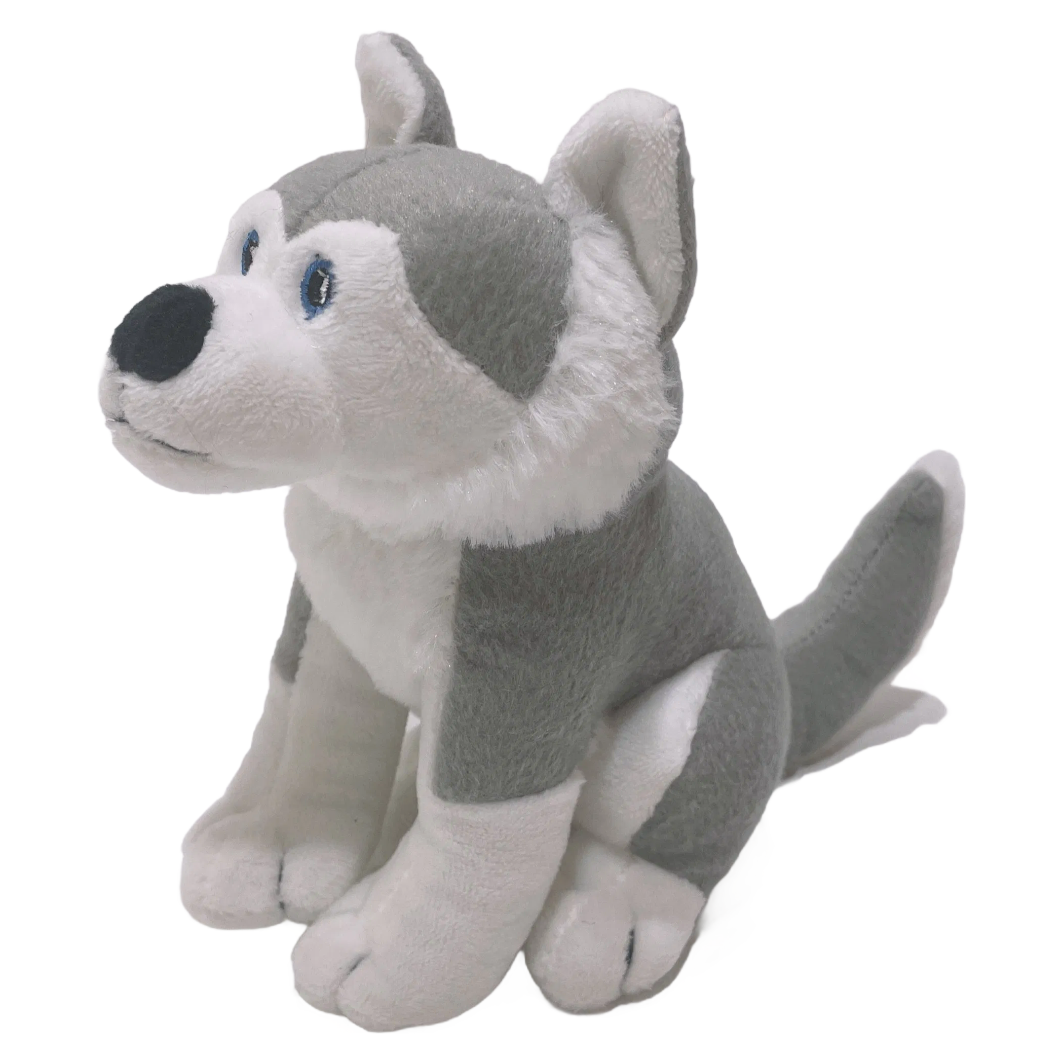 15cm Sitting Husky Plush Toy - Snowfield Series Stuffed Animal with BSCI Certification