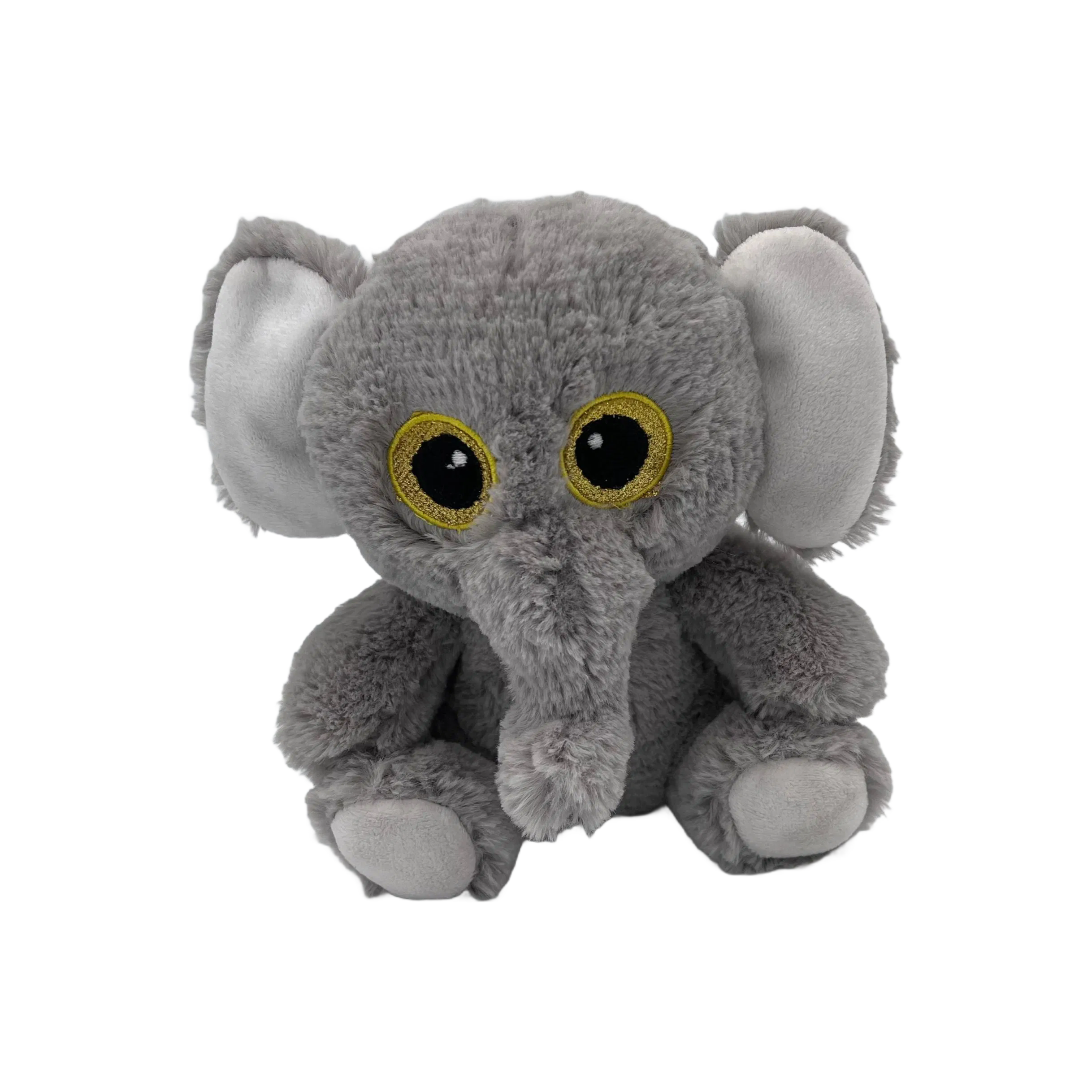 Premium Gray Pink Elephant Plush Toy - Soft Stuffed Animal Gift for Kids