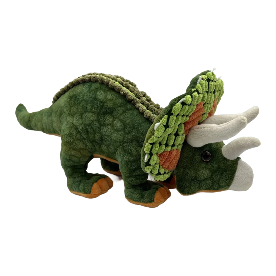 Premium Weighted Dinosaur Plush Toys - Pink Dino/Green Triceratops/Orange Dragon/Yellow Leopard Stuffed Animals