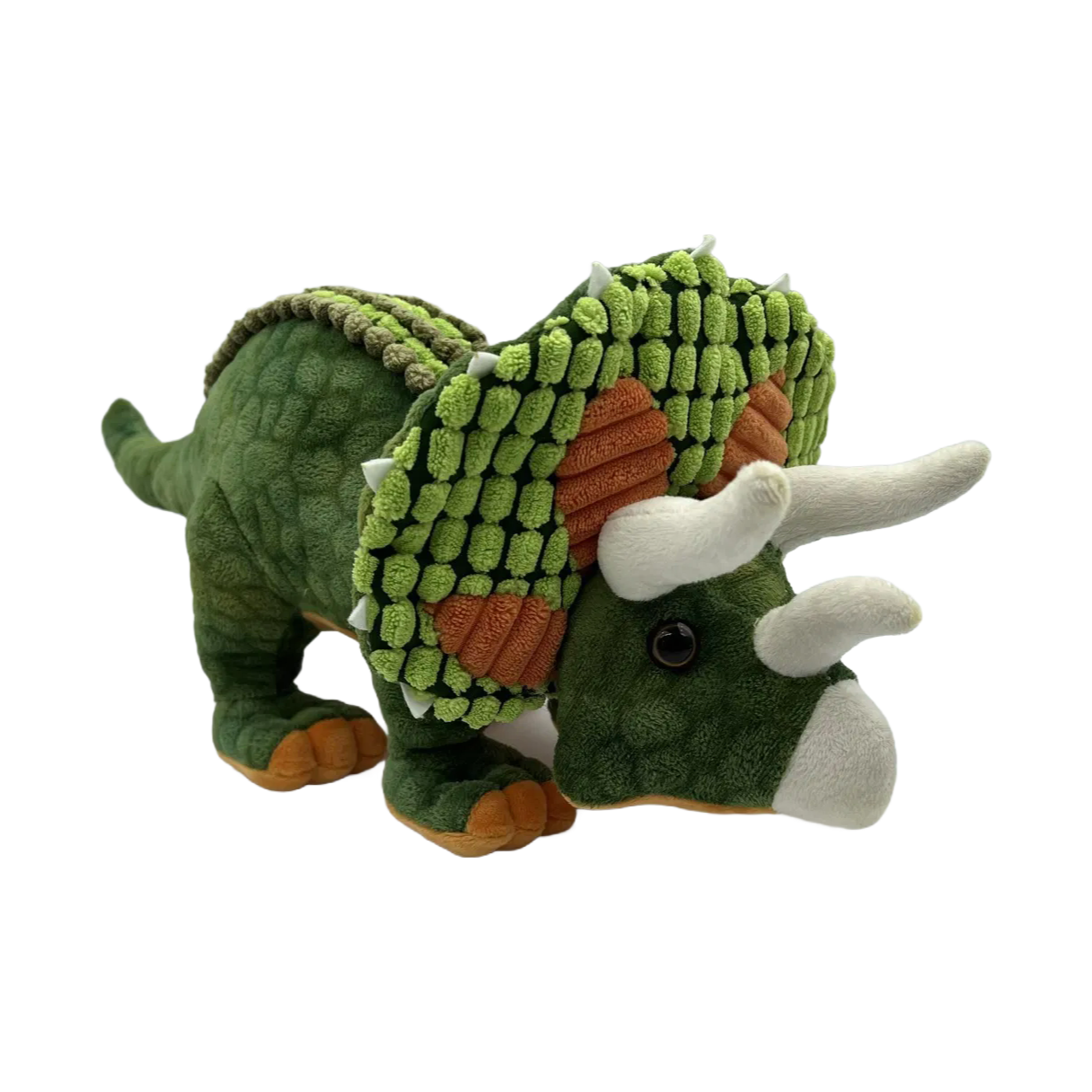Premium Weighted Dinosaur Plush Toys - Pink Dino/Green Triceratops/Orange Dragon/Yellow Leopard Stuffed Animals