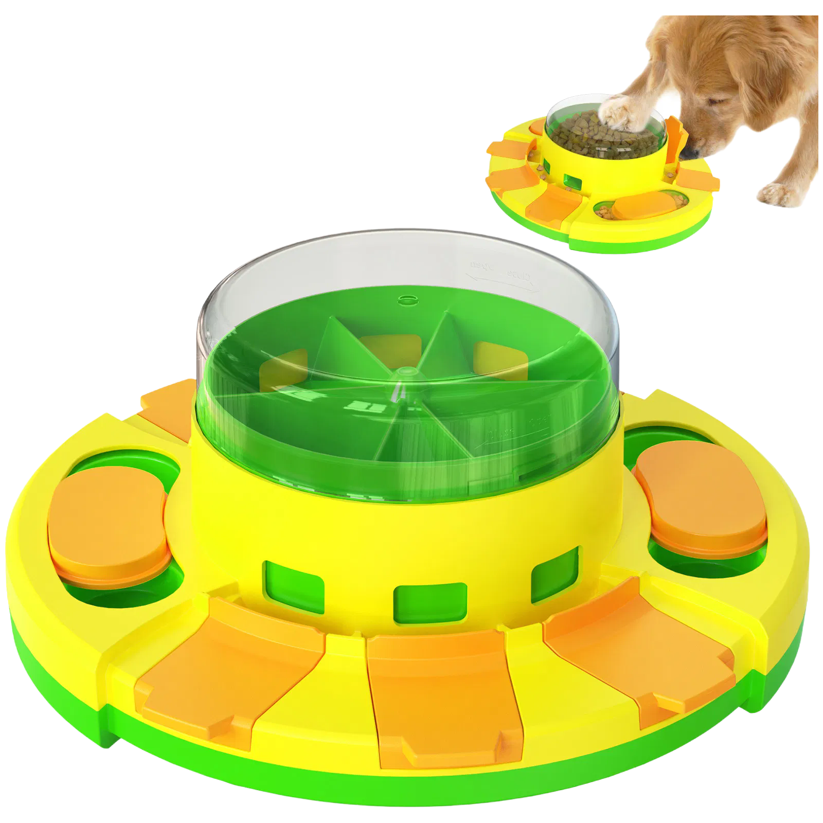 Custom Plastic Slow Feeder Dog Bowl - Interactive Puzzle Toy for Dogs