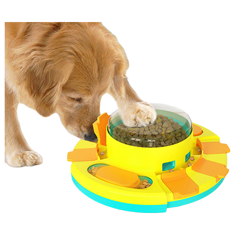 Custom Plastic Slow Feeder Dog Bowl - Interactive Puzzle Toy for Dogs