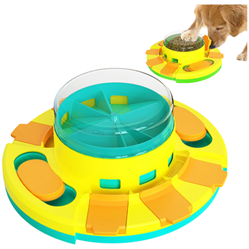 Custom Plastic Slow Feeder Dog Bowl - Interactive Puzzle Toy for Dogs