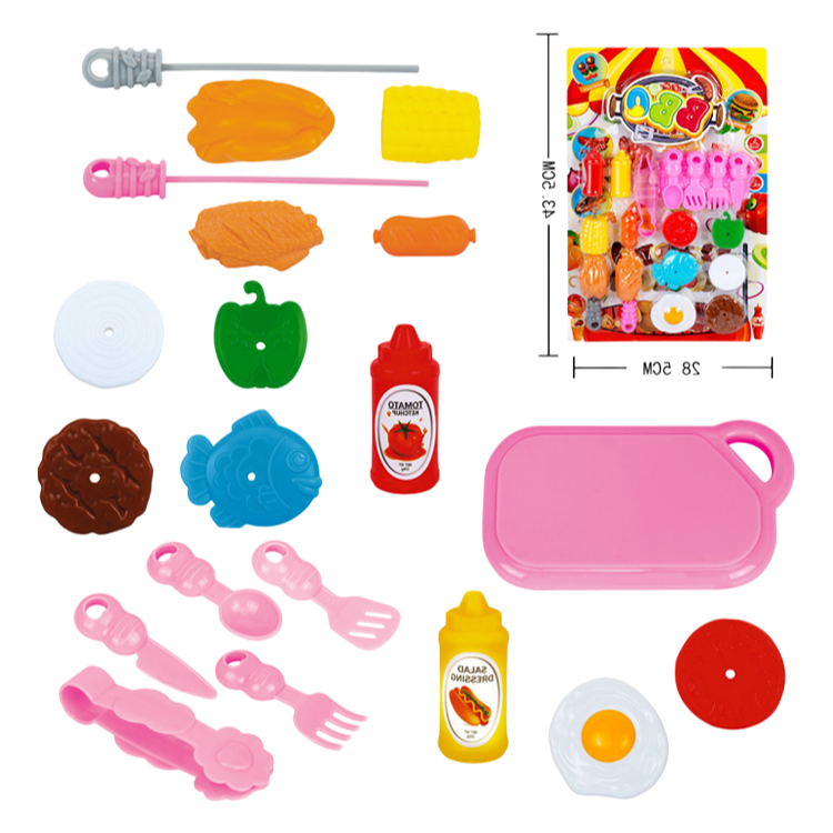 Wholesale Customizable BBQ Toy Set - OEM/ODM Food Cutting Pretend Play Kitchen Toys for Toddlers