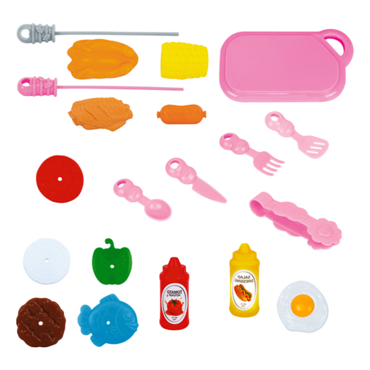 Wholesale Customizable BBQ Toy Set - OEM/ODM Food Cutting Pretend Play Kitchen Toys for Toddlers