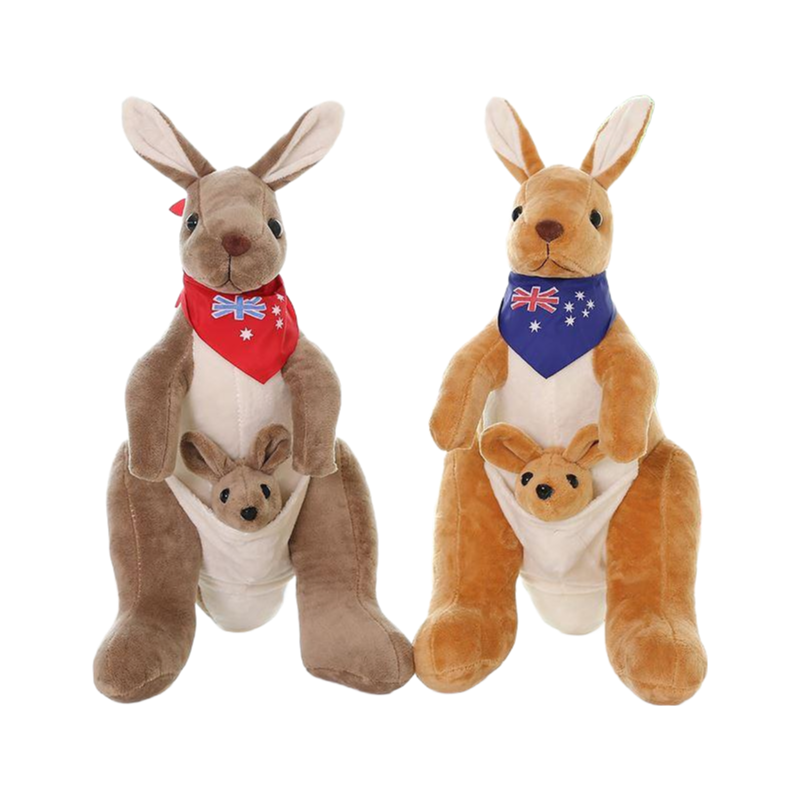 Custom Plush Kangaroo Stuffed Animal Toy - Soft Huggable Educational Kids Gift