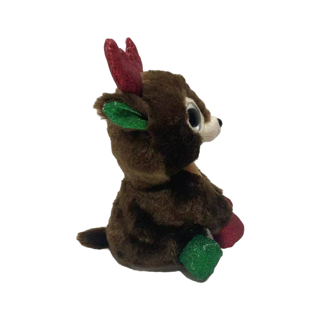 Christmas Plush Recording Repeating Reindeer Toy - Interactive Talking Animal Gift for Kids
