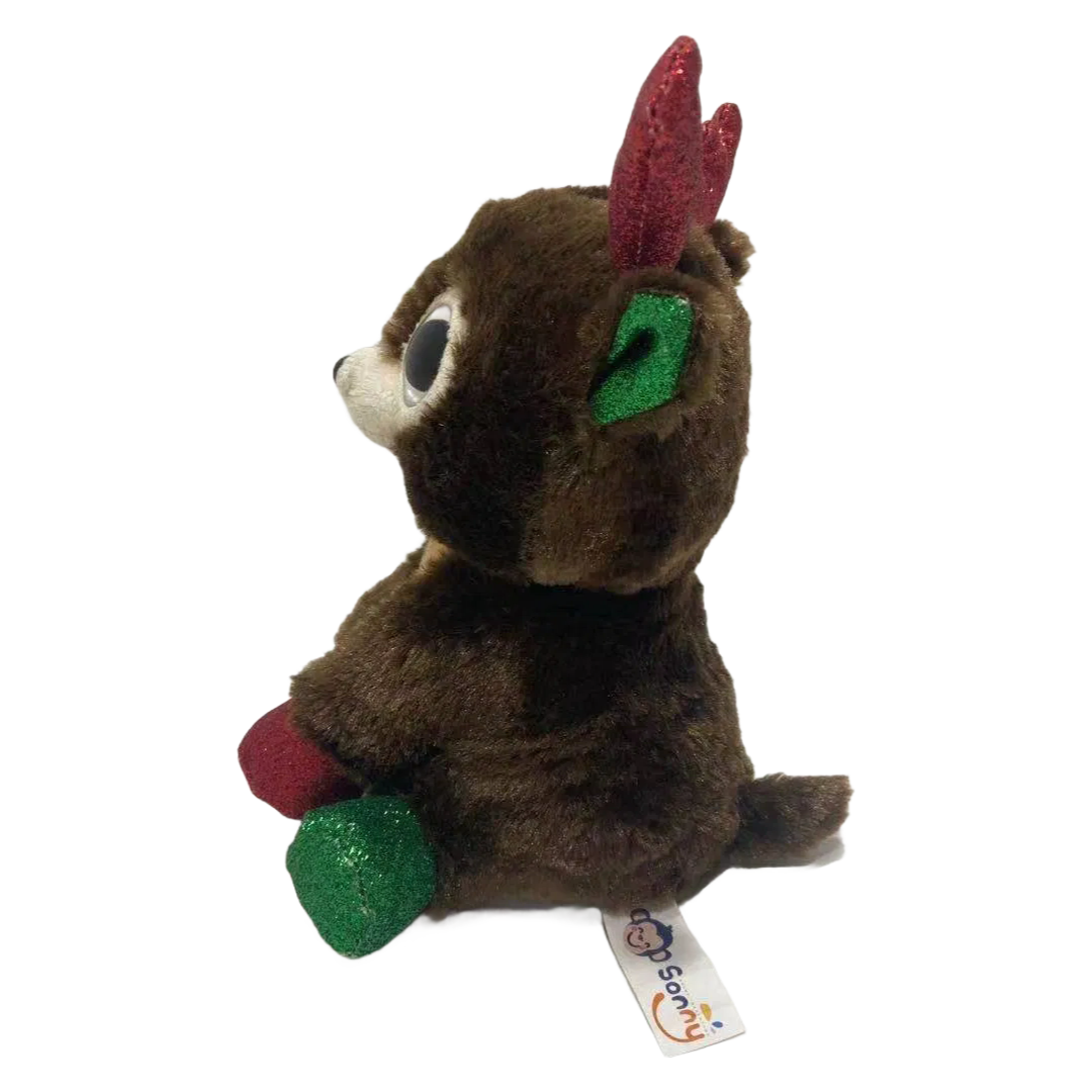 Christmas Plush Recording Repeating Reindeer Toy - Interactive Talking Animal Gift for Kids