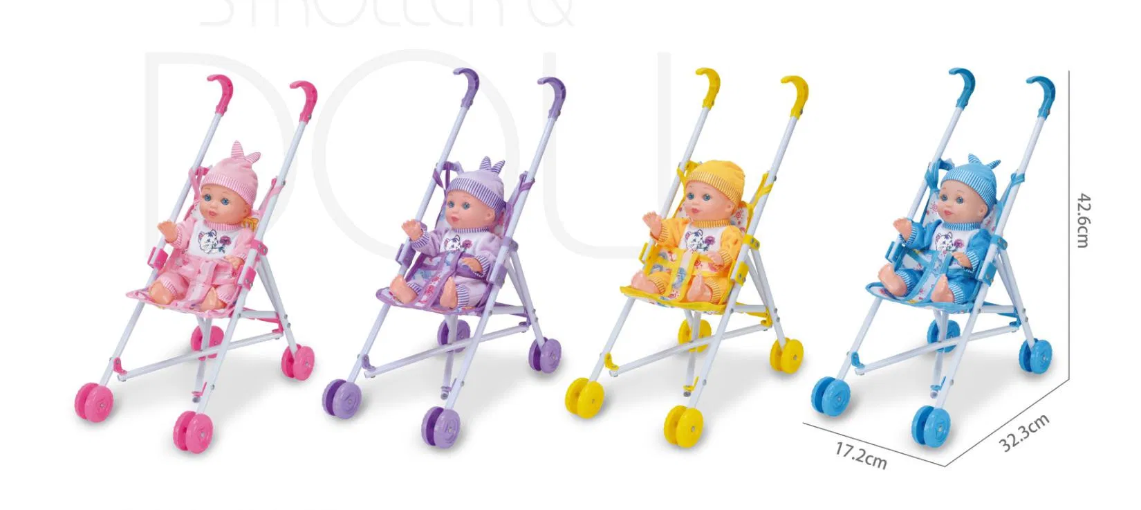10 Inch Interactive Baby Doll with Toy Car | Open/Close Eye Plastic Toy for Kids