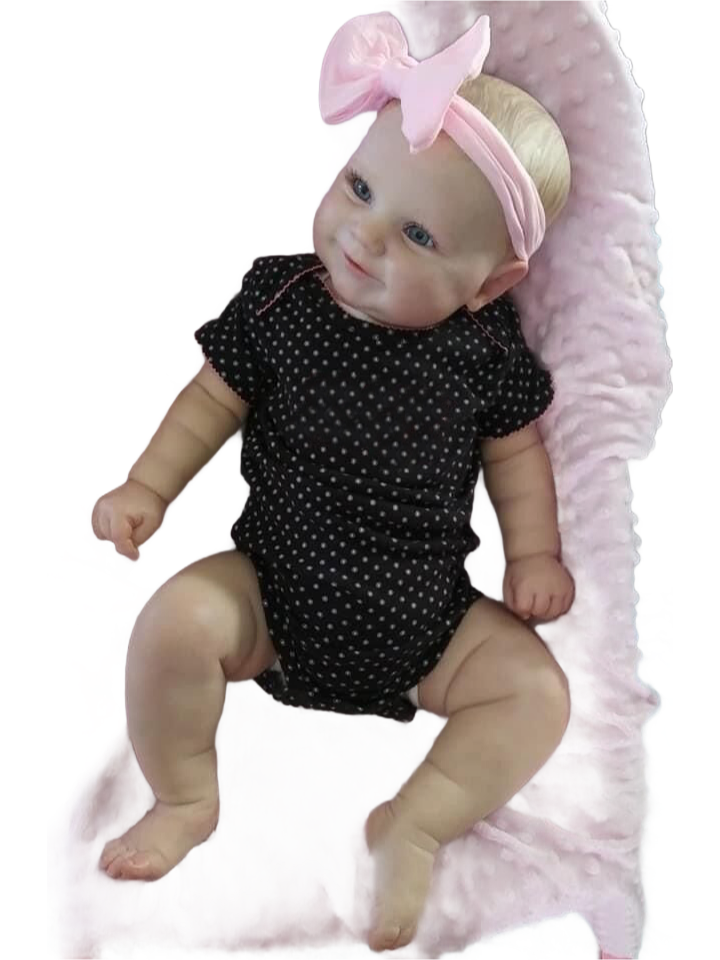 24 Inch Reborn Baby Doll Maddie - 50cm/60cm Hand-Painted 3D Hair Soft Vinyl Newborn Doll