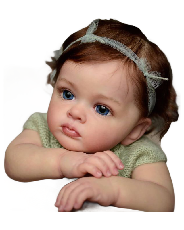 60cm Realistic Reborn Baby Doll with Hand-Painted Silicone Skin - Lifelike Toddler Girl Doll for Collectors
