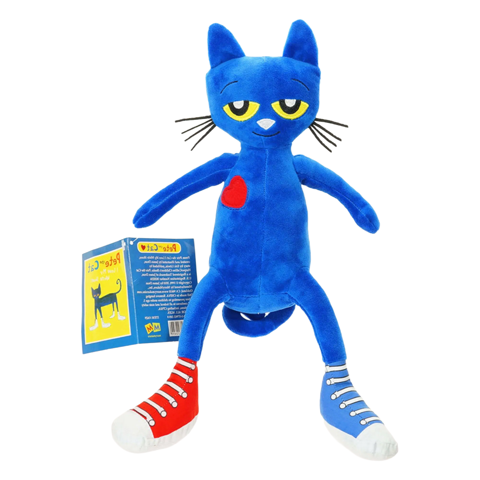14.5-Inch Blue Pete The Cat Plush Doll - Soft Stuffed Animal Toy for Kids