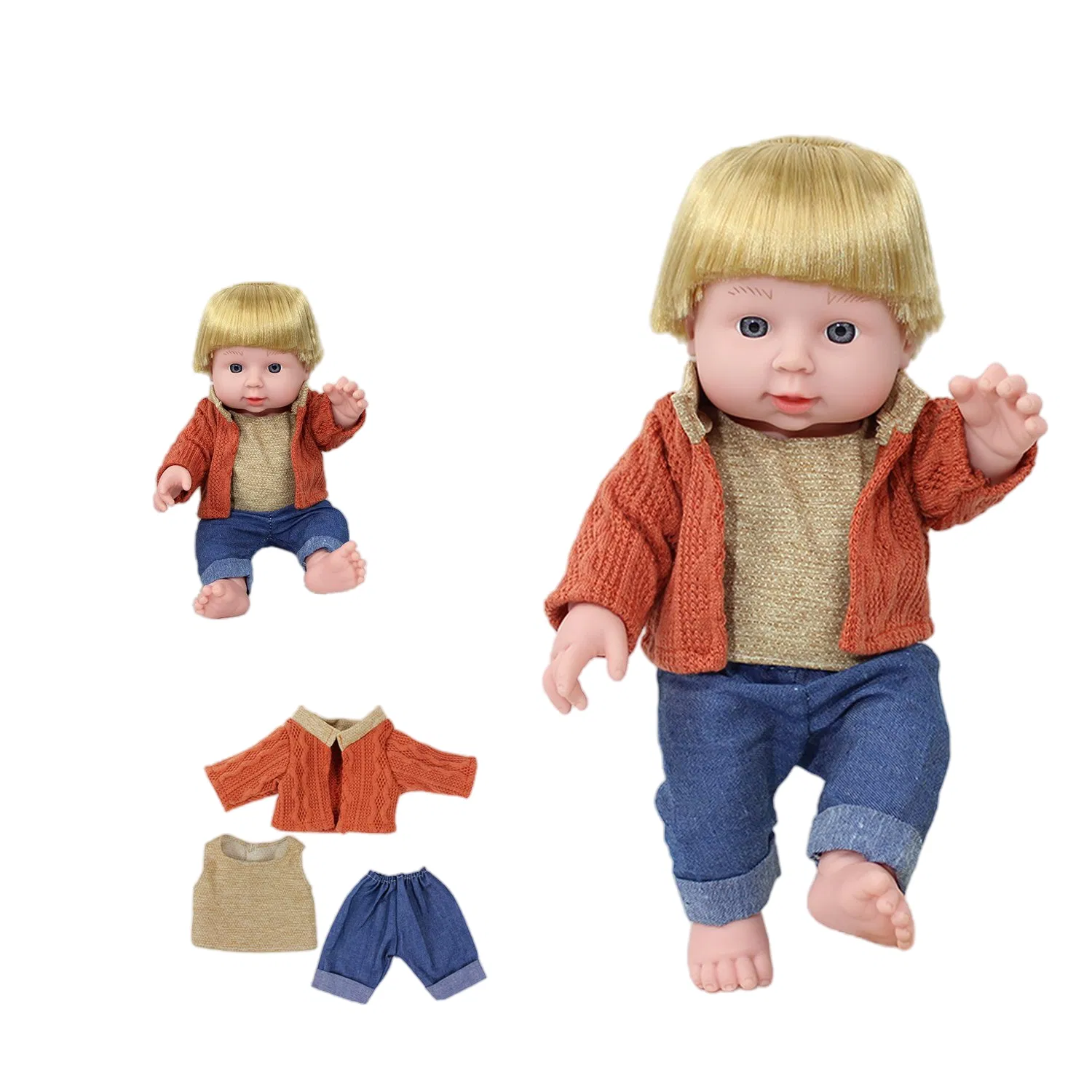 Custom 12 Inch Vinyl Reborn Baby Doll for Kids - Washable Realistic Doll Toy