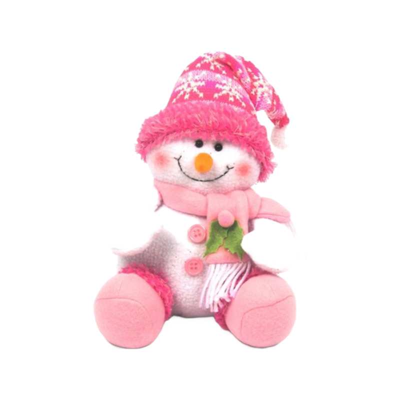 Customizable Baby First Christmas Snowman Doll - Bulk Fleece Fabric Holiday Decorations