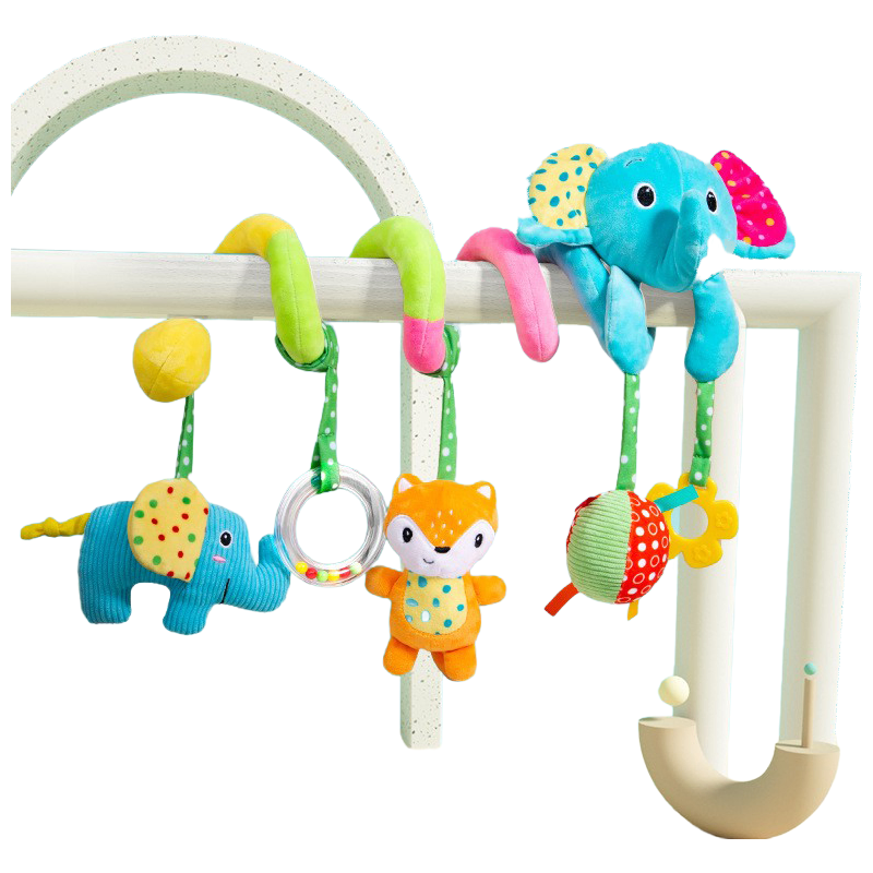 Customized Lion Elephant Plush Doll Bed Hanging Baby Soother for Sensory Play and Early Education