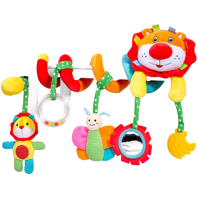 Customized Lion Elephant Plush Doll Bed Hanging Baby Soother for Sensory Play and Early Education