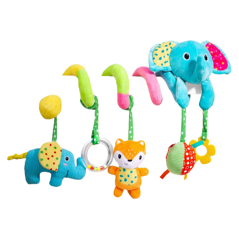 Customized Lion Elephant Plush Doll Bed Hanging Baby Soother for Sensory Play and Early Education