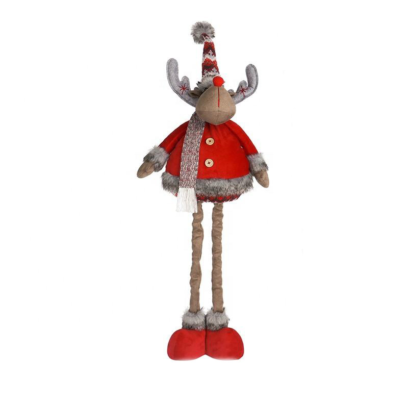 Wholesale Christmas Reindeer Decorations Fabric Stuffed Elk Deer Doll for Indoor Outdoor