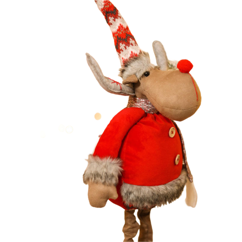 Wholesale Christmas Reindeer Decorations Fabric Stuffed Elk Deer Doll for Indoor Outdoor