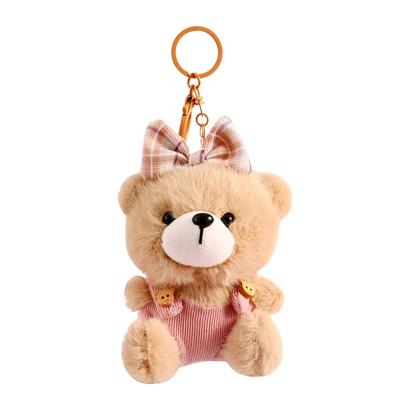 Premium Quality Cartoon Plush Bear Keychain - Customizable Size & Colors Factory Direct