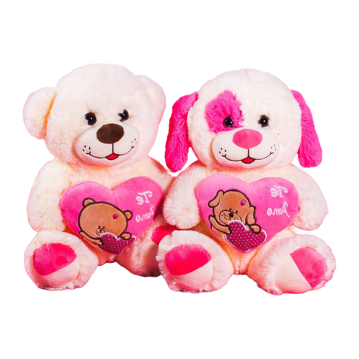 Premium Quality 30cm Valentine's Day Plush Dog Toy with Custom Logo Option