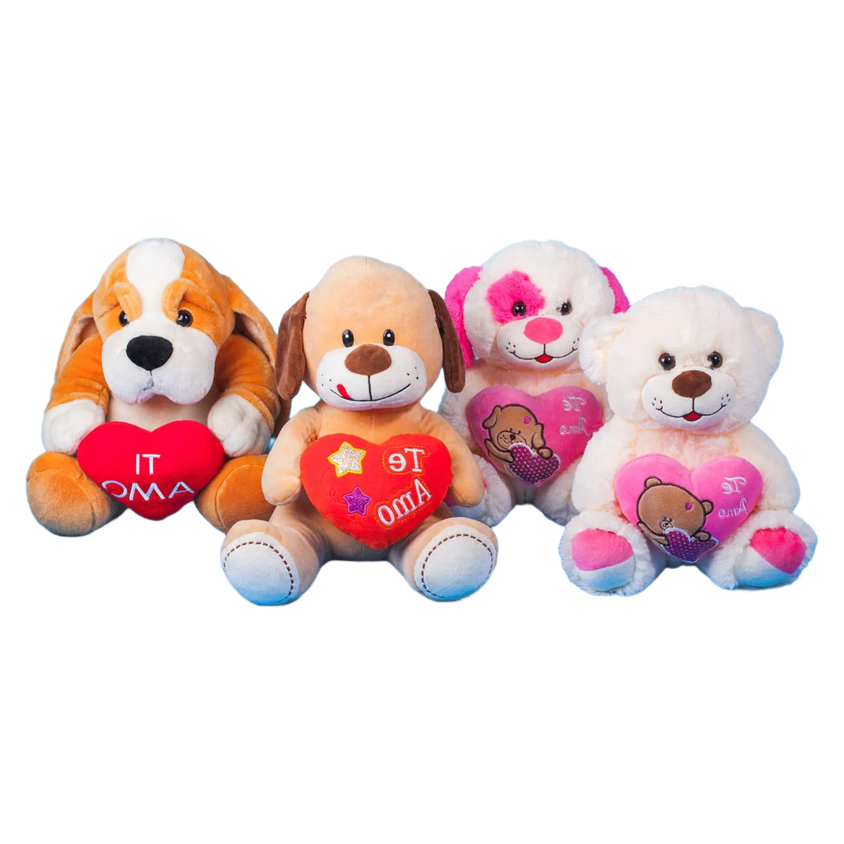 Premium Quality 30cm Valentine's Day Plush Dog Toy with Custom Logo Option