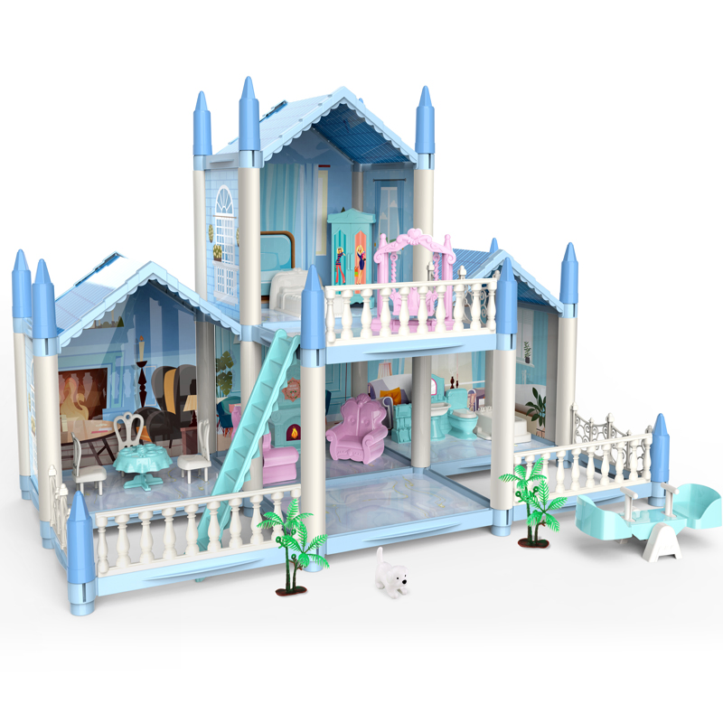 Custom OEM/ODM Children's Educational DIY Dollhouse Toy with Colorful Furniture