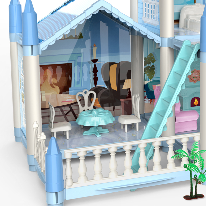 Custom OEM/ODM Children's Educational DIY Dollhouse Toy with Colorful Furniture