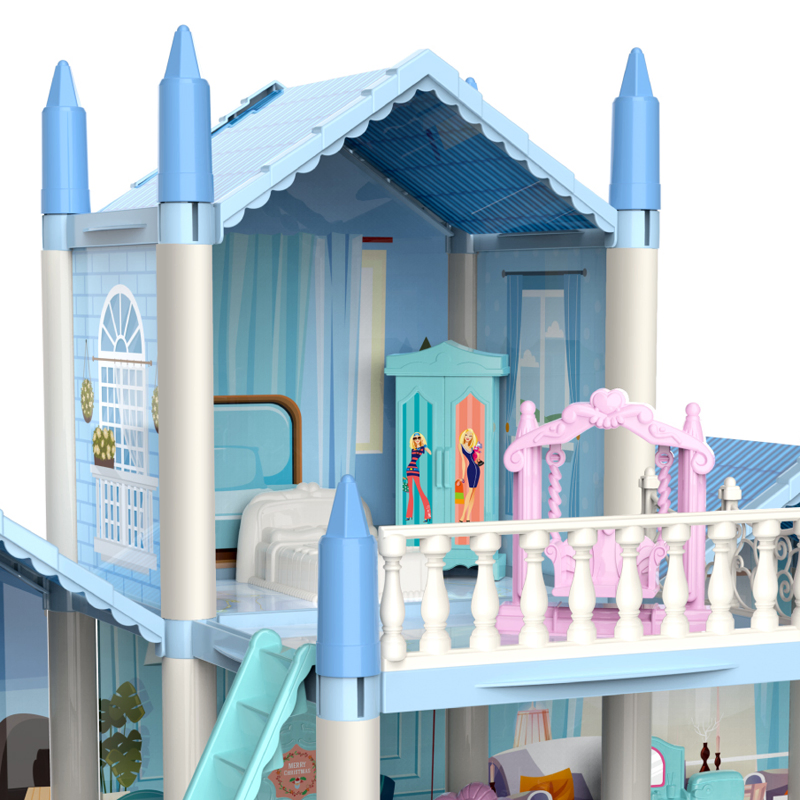 Custom OEM/ODM Children's Educational DIY Dollhouse Toy with Colorful Furniture