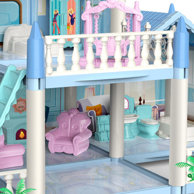 Custom OEM/ODM Children's Educational DIY Dollhouse Toy with Colorful Furniture