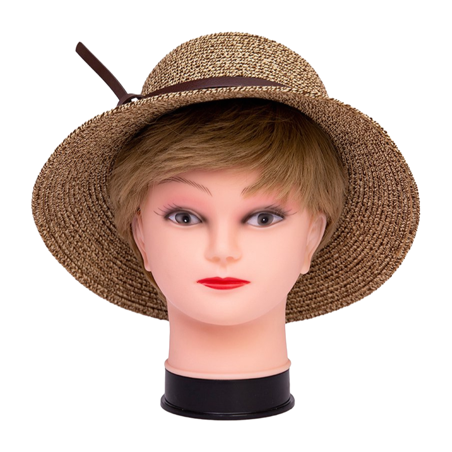 High-Quality Beige & Dark Brown Mannequin Heads for Wig Making and Jewelry Display