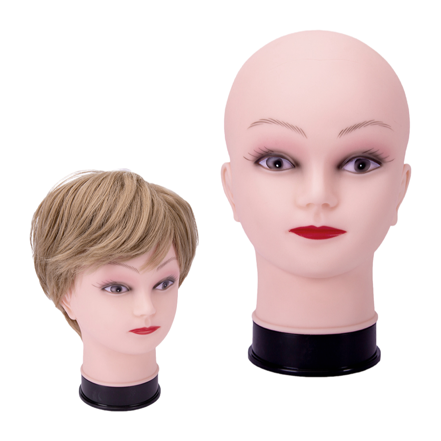 High-Quality Beige & Dark Brown Mannequin Heads for Wig Making and Jewelry Display
