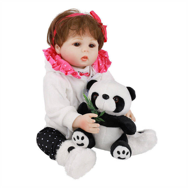 19 Inch Full Body Silicone Reborn Baby Doll - Lifelike Realistic Newborn Toddler Doll Gift