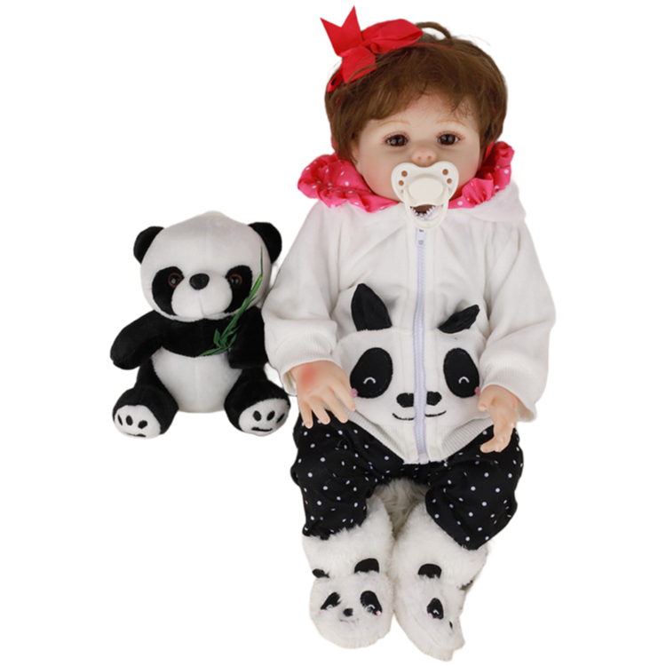 19 Inch Full Body Silicone Reborn Baby Doll - Lifelike Realistic Newborn Toddler Doll Gift